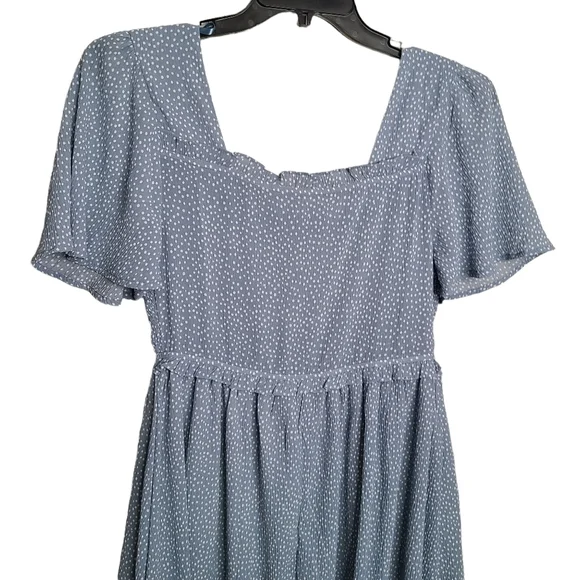 LoveRiche Blue Polka Dot Fit and Flare Dress NWT Ladies Size Large - Picture 10 of 11